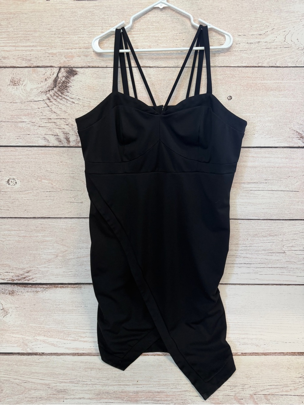 Torrid Black Multi-Strap Asymmetrical Mini Dress